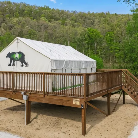 Furnished Glamping Tent/King Bed/Access to the Red River - Noble Bear - #4