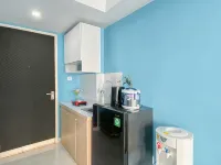 Neat Studio with Blue Toned Wall at Dramaga Tower Apartment By Travelio - 3-Star