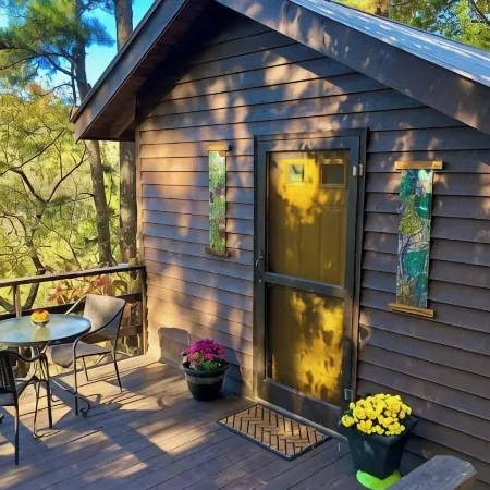 Peaceful and private cabin overlooking the Little Buffalo River.