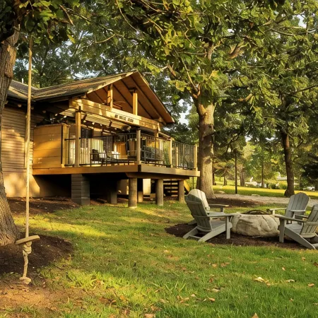 Resort Cabin w/ Firepit, Spacious Deck & Outdoor TV - 2 Miles to SDC