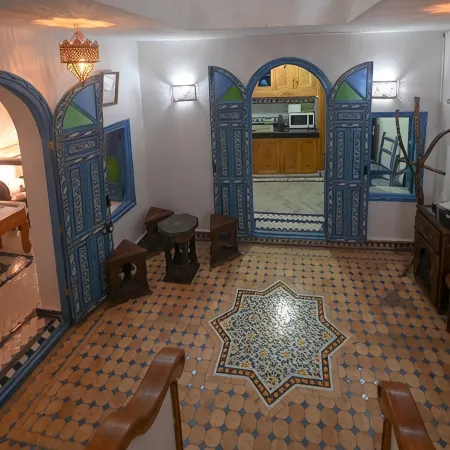 La Mansoura Maison en Format de Riad Dans la Médina de Chefchaouen Ville Bleu