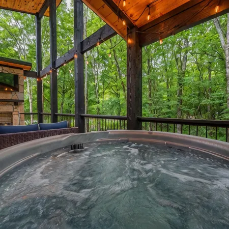 WILL HIKE FOR TACOS luxury spacious cabin, cozy, quiet, amazing deck. sleeps 8