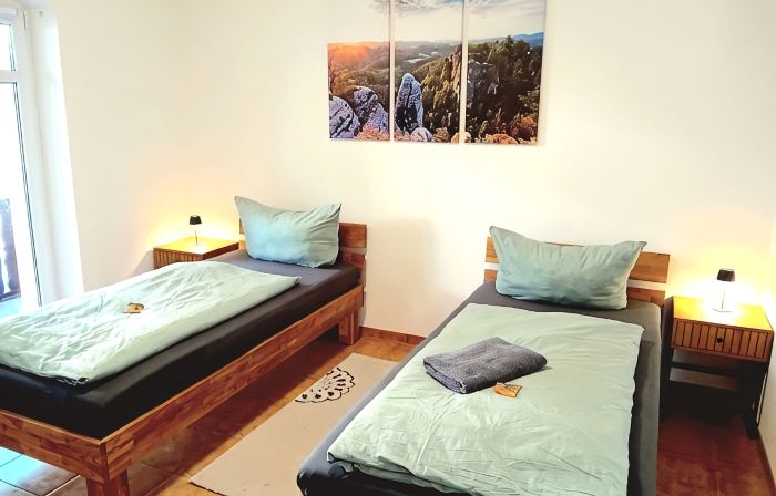 Stylish vacation apartment Zum Dorfladen Rathen in the heart of Saxon Switzerland