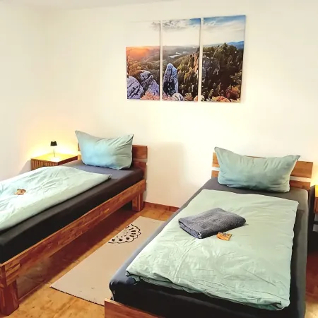 Stylish vacation apartment Zum Dorfladen Rathen in the heart of Saxon Switzerland