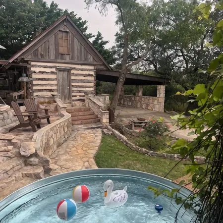 Stay at these upscale, historic cabins set in New Braunfels near Guadalupe River