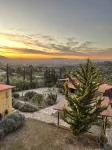 3 comfortable individuals cabins in a property with stunning views of the valley
