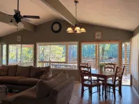 Two Story House with Deck over the River - Homestays