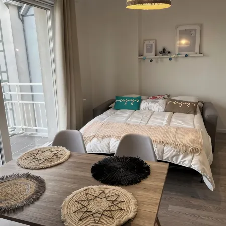 Studio Rénové à 30 Mètre de la Plage, 300 Mètre du Centre Ville 4 Couchages