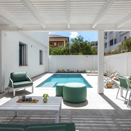 Mondello, Villa Blu with swimming pool (7 min from the beach)