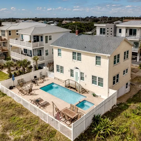 Relaxed Cancellation Policy! Oceanfront home with pool,hot tub, fire pit, bikes.