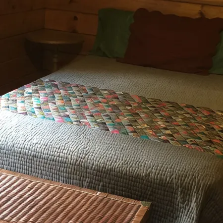 Log Cabin On Quiet Wilderness Lake In Downeast Lakes Region Of Maine