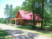 Private Red Roof Cabin - Rustic Log Cabin In The Woods! - 3-Star