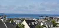 Quiet apartment with exceptional sea view on the heights of Erquy comfort + parking - Wi-Fi