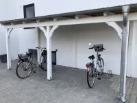 Modern apartment near the beach with beach chair