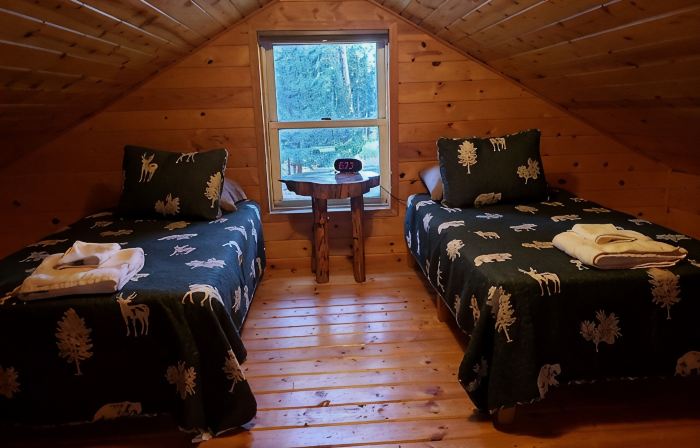 Remote cabin on 40 acres with wildlife and no distractions.