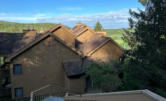 Luxurious ski in-ski out slopeside condo.