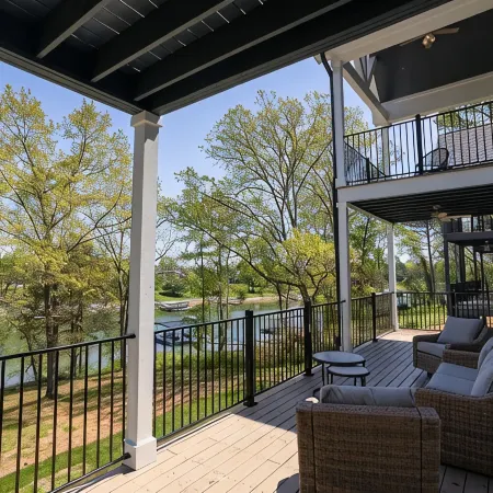 Lakeshore Modern!  Lake Front with Platform Dock and 2 Kayaks, Firepit and Views