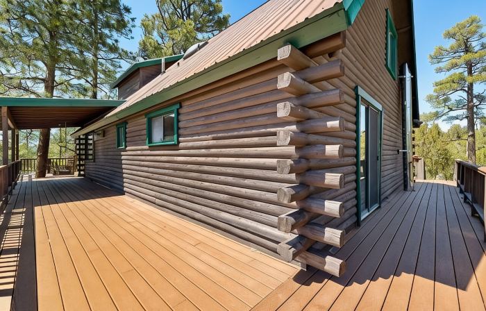 The Treehouse a 4-bedroom log cabin on 3 acres in Heber-Overgaard