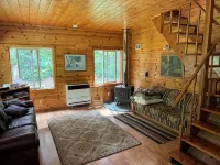 Lower Twin Cabin - 34 beautiful private acres of forest, meadows and riverfront.