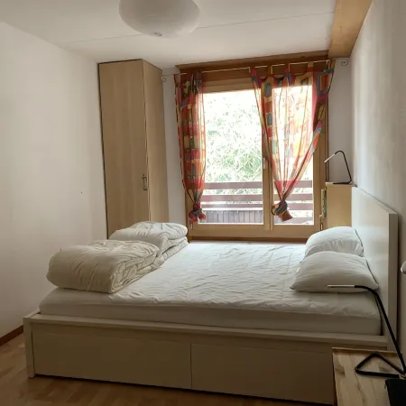 50 metres from the cable car, quiet, spacious apartment, parking and wifi.