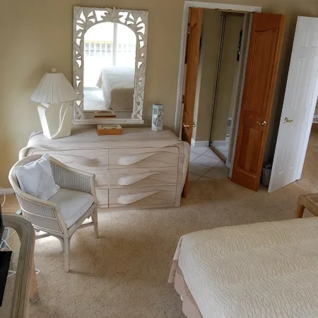Beach is 50 steps away and you have PRIVATE beach access and wonderful views