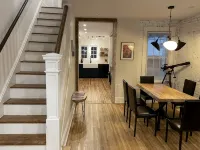 Row-home 3min drive to Central Market,Office,Patio w/ Fire Pit, Artistic Accents - 4-Star