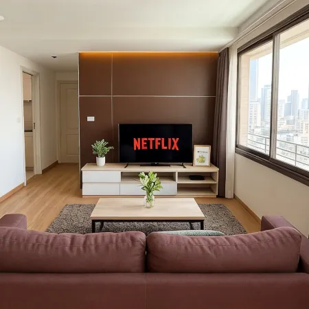 16F Great View 120sqm 2BR 2BA 3 min to Nana BTS 1603