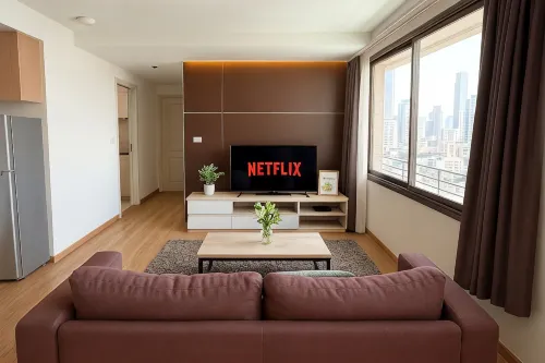 16F Great View 120sqm 2BR 2BA 3 min to Nana BTS 1603
