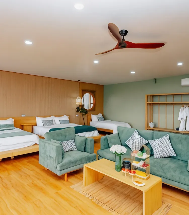ห้องพักสำหรับ 3 ท่านพร้อมวิวภูเขา