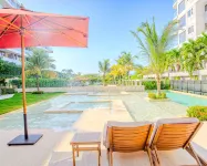 Apt 2 rooms with private beach and ideal pool - アパートメント