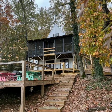 A-Deck With a View. A unique lakeside home on Smith Lake