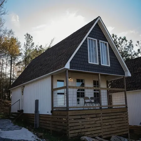 Charming 2-bedroom cabin with WiFi, AC 5 minutes away from Lake Guntersville