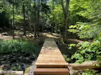 Private Brook-Side Tiny House in the Woods with Gazebo
