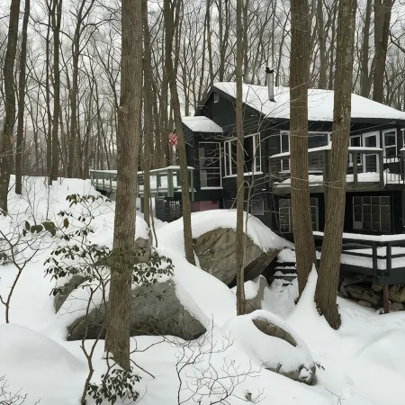 Log Cabin on A Lake with Private Dock & Beach! One Hour from NYC! No Pet Fees!