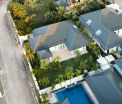 Big swimming pool garden villa