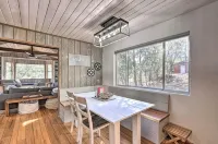 Spring Season Our Cabin Home Backing Preserve with Deck, Grill and Gas Fire Pit