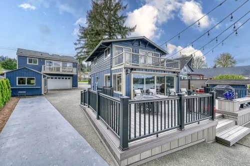 Private Beachfront Home w/ Hot Tub - Walk to Restaurants, Coffee and More! - 4-Star