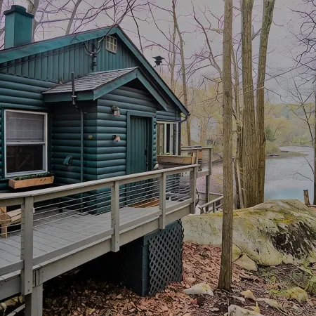 Log Cabin on A Lake with Private Dock & Beach! One Hour from NYC! No Pet Fees!