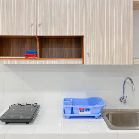 Warm and Simply Studio at Tokyo Riverside PIK 2 Apartment By Travelio