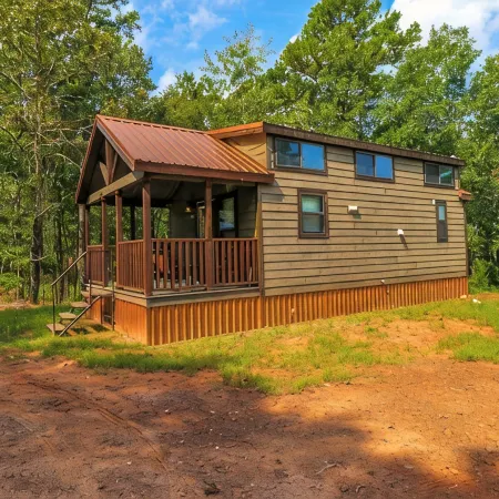 Barnwell Mountain Cabins #1: Cabin/tiny home w/loft in Gilmer across from BMRA Отели в г. Апшур