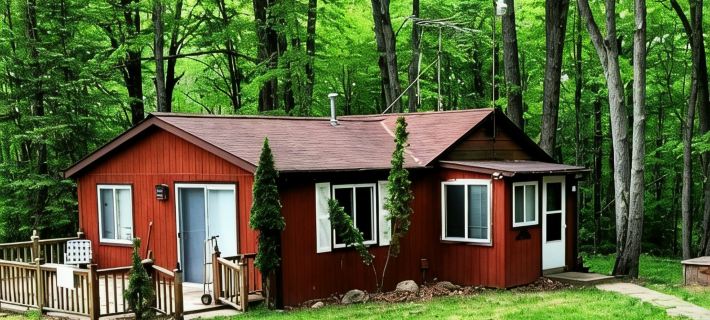 Lucky Bear Lodge. Secluded Cabin in the Woods, Beach Access. Pet Friendly Hotels in Clare County