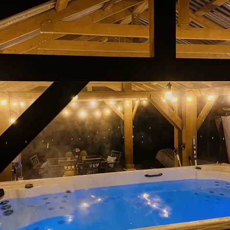 Secluded CO retreat featuring a swim spa, hiking trail and stocked kitchen!