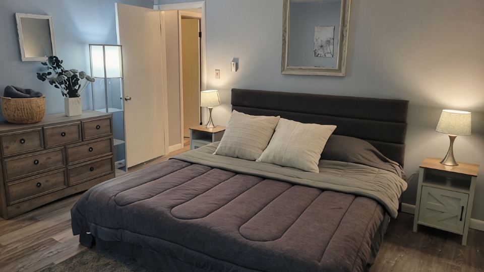 Modern. 5 min to Penn State Breakfast included, King bed, Game Room! Toftrees
