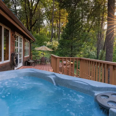 The Most Romantic Creekside Cabin - with Hot Tub and Privacy