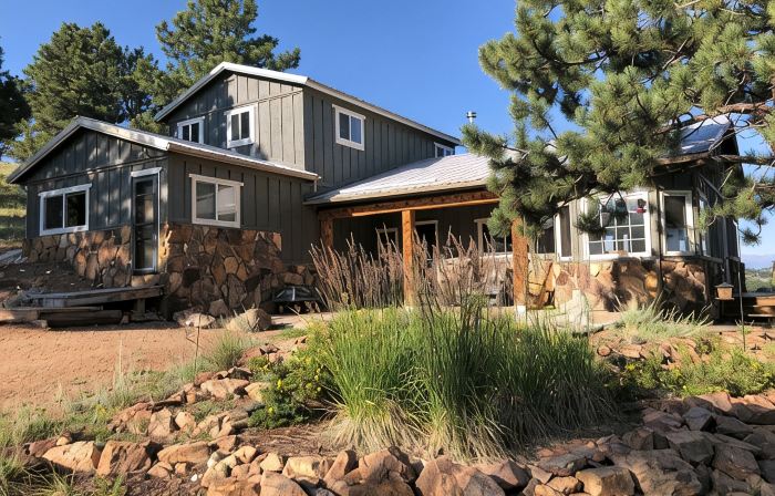 Mountain house overlooking Bear Basin Valley and the Sangre de Cristo Range.