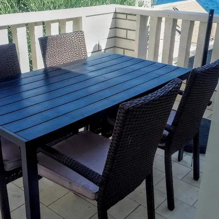 The apartment is located on the first floor of our house, 50 meters from the sea