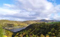 Fantastic view of the Rhine, high altitude of the Rhine above Bacharach, up to 6 people