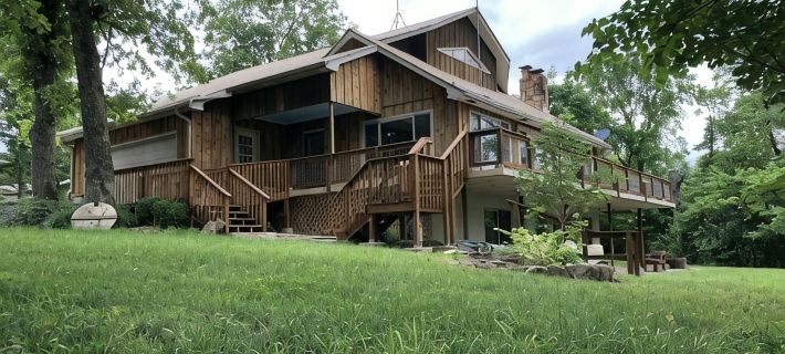 Lake front secluded house w/private boat/swim dock on 242 acre cattle ranch. Hotels in Barry County