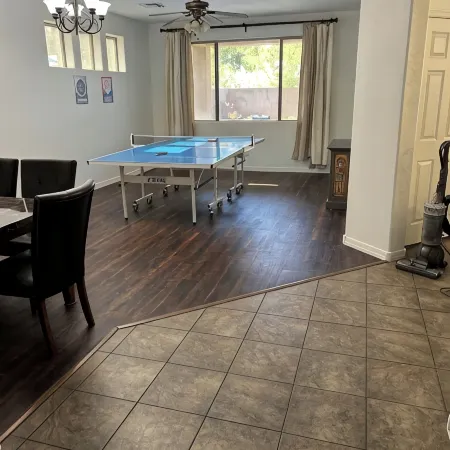 Heated Pool right next to stadium! All your needs covered with this one