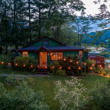 Magical lakeside retreat with hot tub + dog friendly!